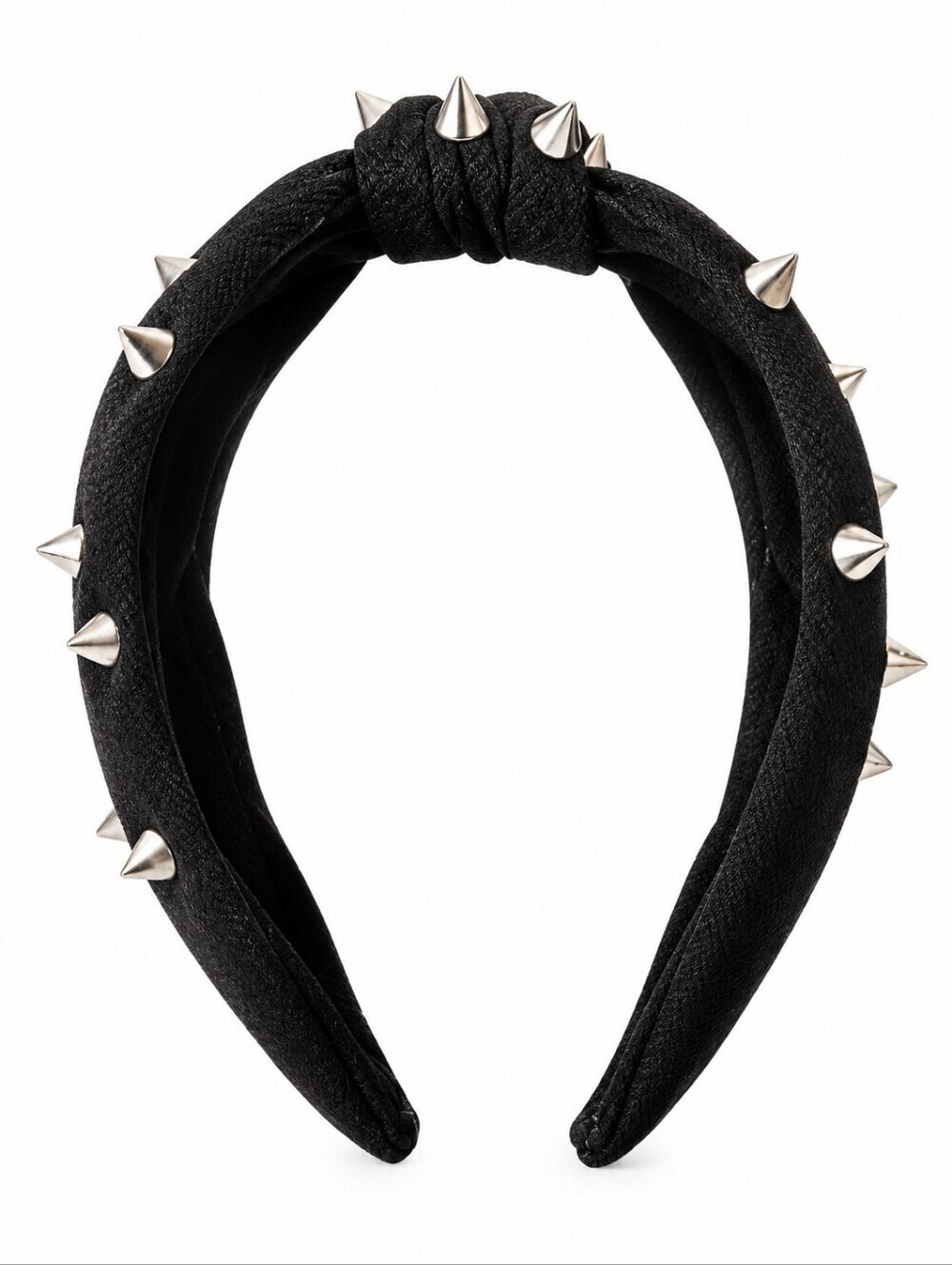 Black Knot Silver Spike Studded Headband - NIP - Picture 3 of 4